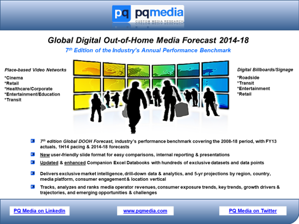 Global Digital Out-of-Home Media Forecast 2014 - PQ Media